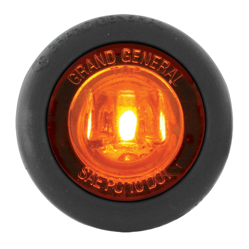  [AUSTRALIA] - GG Grand General 75200 1-1/4” Dual Function Mini Push-in Wide Angle LED Light for Trucks, Towing, Trailers, ATVs, UTVs, RVs Amber/Amber w/Grommet
