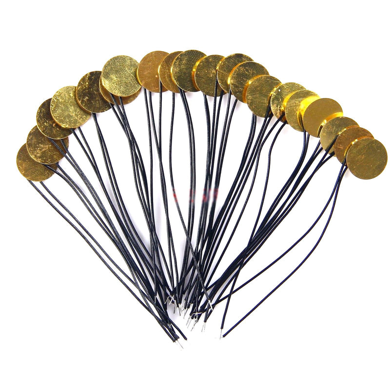  [AUSTRALIA] - 20PCS 12mm Piezo Elements Sounder Sensor Trigger Drum Disc+Wire Copper