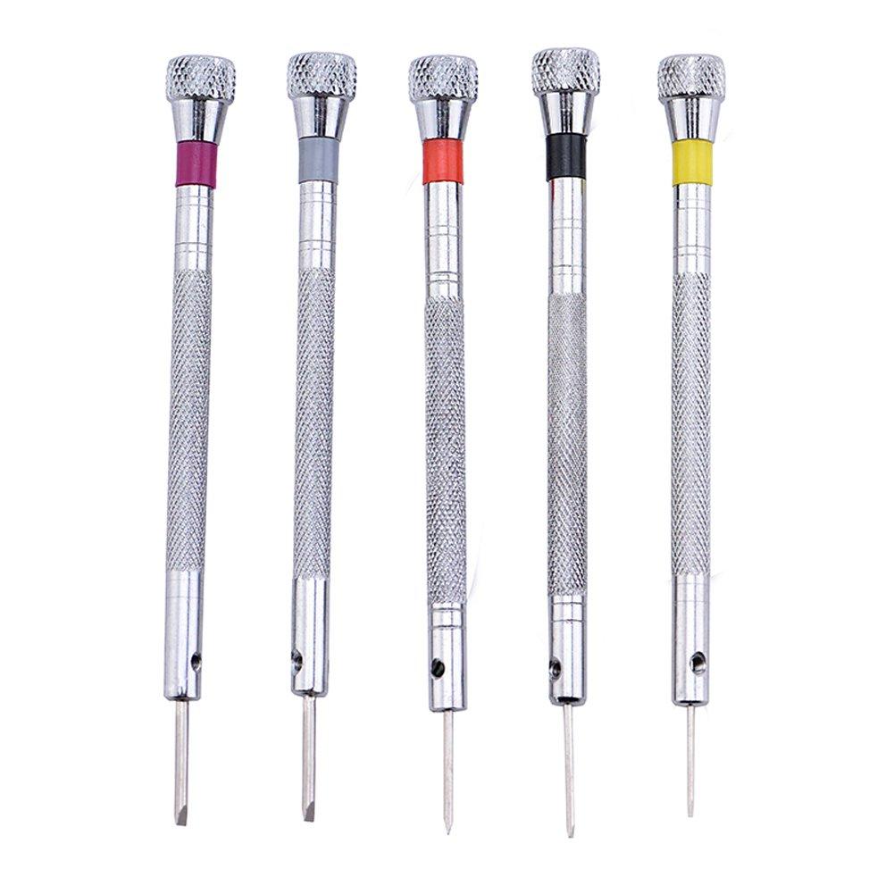  [AUSTRALIA] - Micro Precision Jewelry Screwdriver Set - 5 PCS Screwdrivers with 5 Extra Replace Blades for Watch Repair,Eyeglasses Repair,Jewelry Work,Electronics Repair