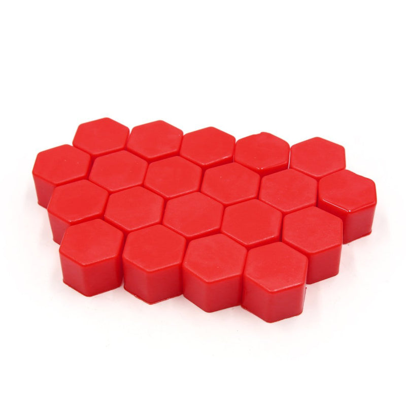  [AUSTRALIA] - uxcell 20Pcs 17mm Red Silicone Car Wheel Lug Nut Bolt Hub Covers Screw Dust Caps