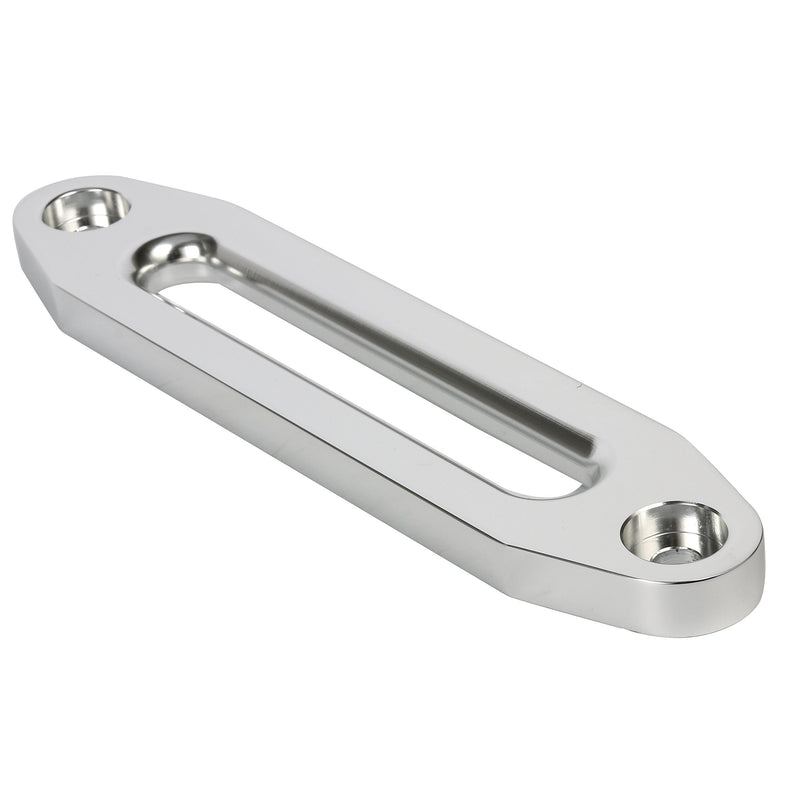  [AUSTRALIA] - YaeKoo 10" Billet Aluminum Hawse Fairlead for Synthetic Winch 8000-15000 LBs Rope Cable Lead Guide Silver