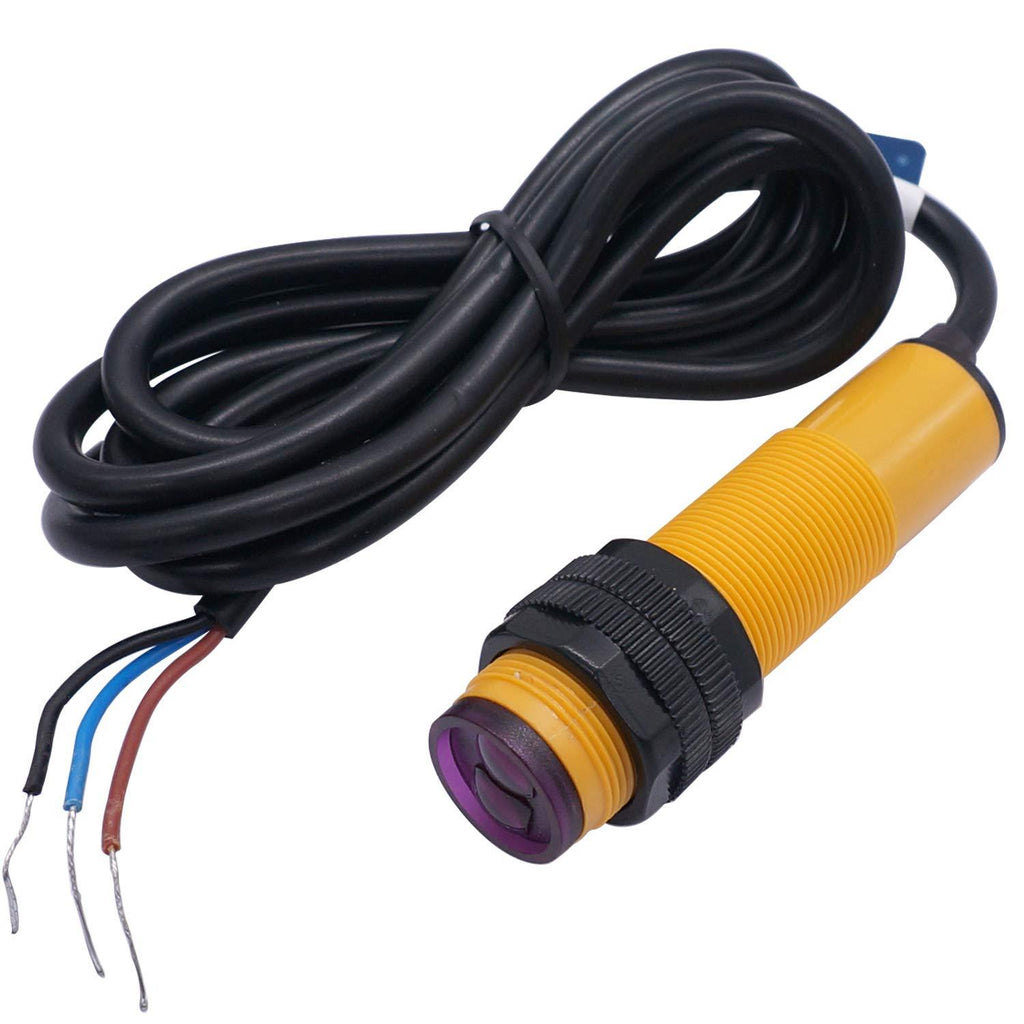 Taiss/30 cm Adjustable M18 Diffuse photoelectric Switch Sensor Optical Three Lines NPN NO (Normally Open) Proximity Switch 6-36VDC E3F-DS30C4 - LeoForward Australia