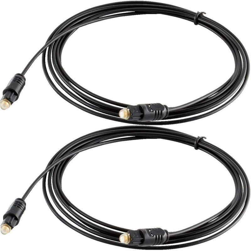 JPQuality Digital Audio Fiber Optic Toslink Cable SPDIF, 10 Feet (2-Pack) 2-Pack - LeoForward Australia