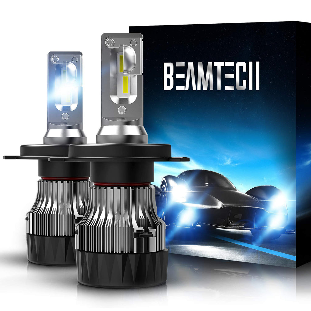 BEAMTECH H4 LED Bulbs,6500K Extremely Super Bright 9003 30mm Heatsink Base CSP Chips Conversion Kit,Xenon White Small Size Halogen Replacement - LeoForward Australia