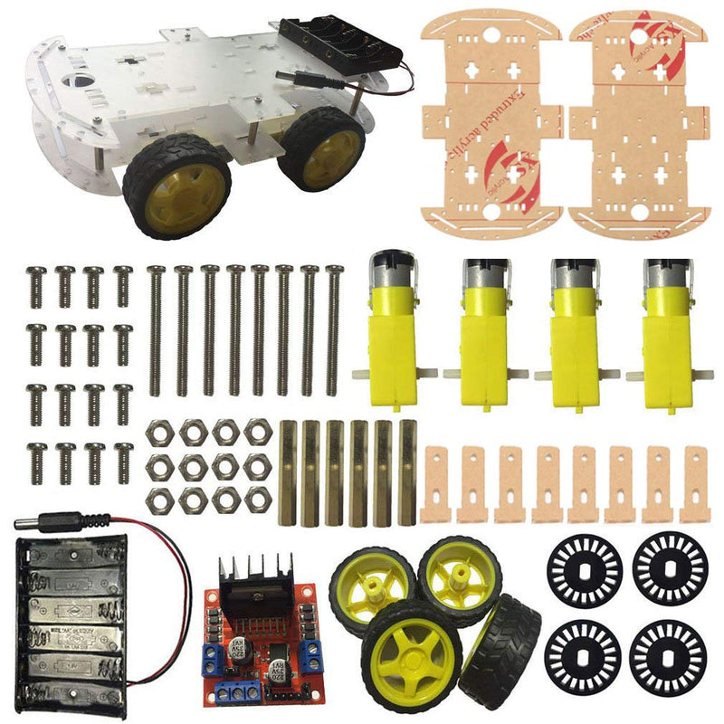Smart Robot Car Starter Chassis Kits compatible with DIY Pi/Uno R3 Project - LeoForward Australia