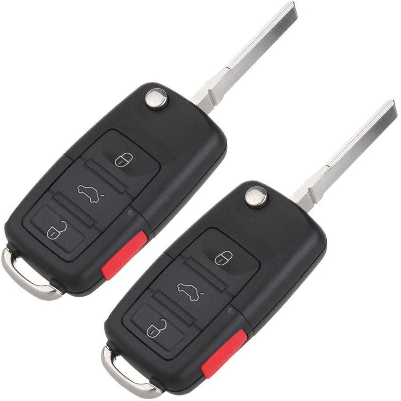 SCITOO Replacement for 2X4 Button Key Fob Keyless Entry Remote Fob 02-10 Volkswagen Jetta Passat Golf Beetle NBG735868T - LeoForward Australia