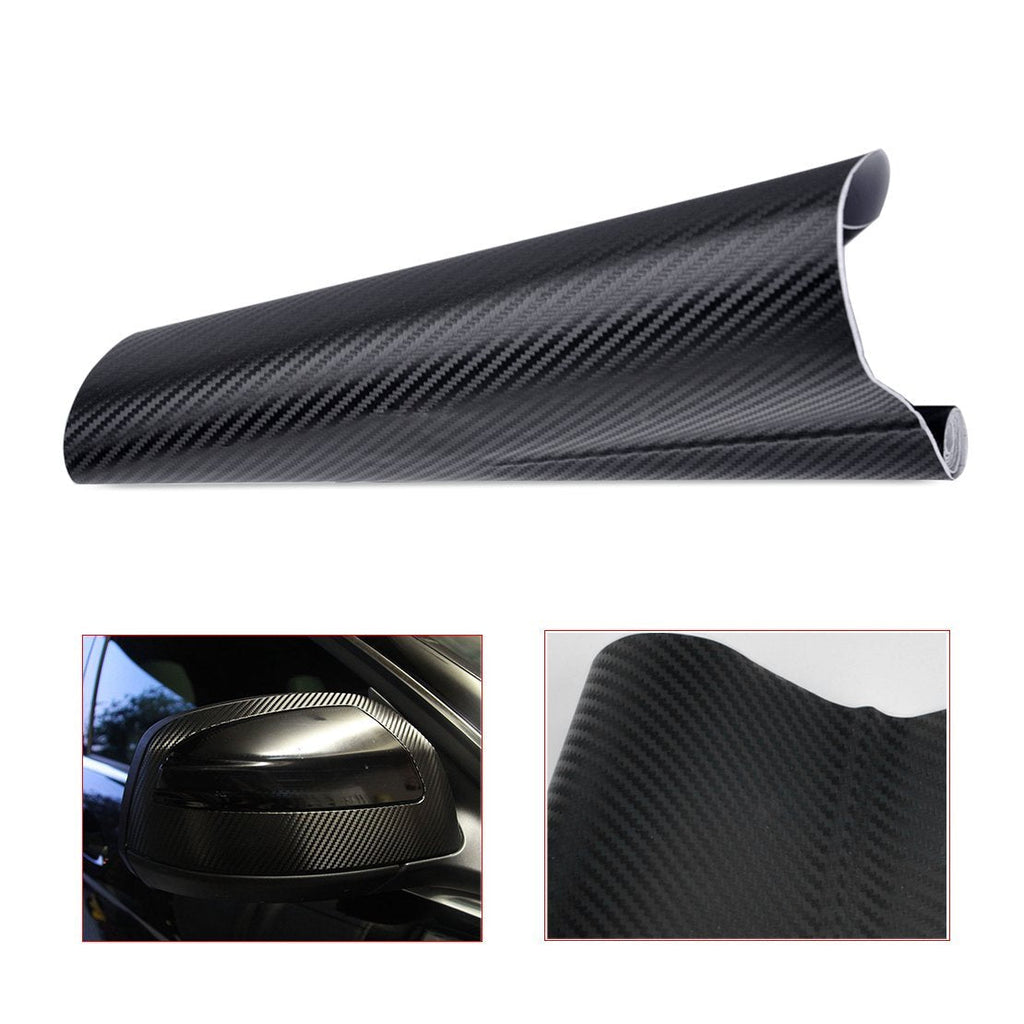 beler 127 x 30cm 3D Black Carbon Fiber Car Sticker Film Twill Weave Roll Wrap Vinyl Sheet Auto DIY Decal (Fulfilled by Amazon) Fulfilled by Amazon - LeoForward Australia