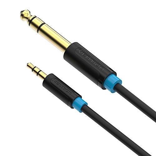 VENTION 5FT 24K 15U Gold Plated 3.5mm 1/8" Male to 6.35mm 1/4" Male TRS Stereo Audio Cable with PVC Infection Molding Shell Design for iPhone, iPod, Laptop,Power Amplifier,Microphone and Guitar ¡­ - LeoForward Australia