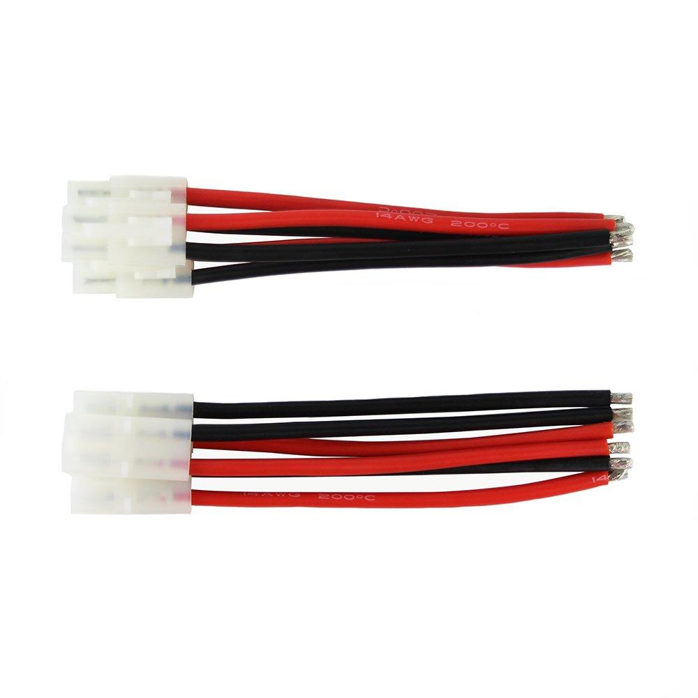 OliYin 3pairs Tamiya Plug Male Female Connector Adapter Cable 14awg 10cm for RC Car Lipo Battery Charge(Pack of 3) - LeoForward Australia