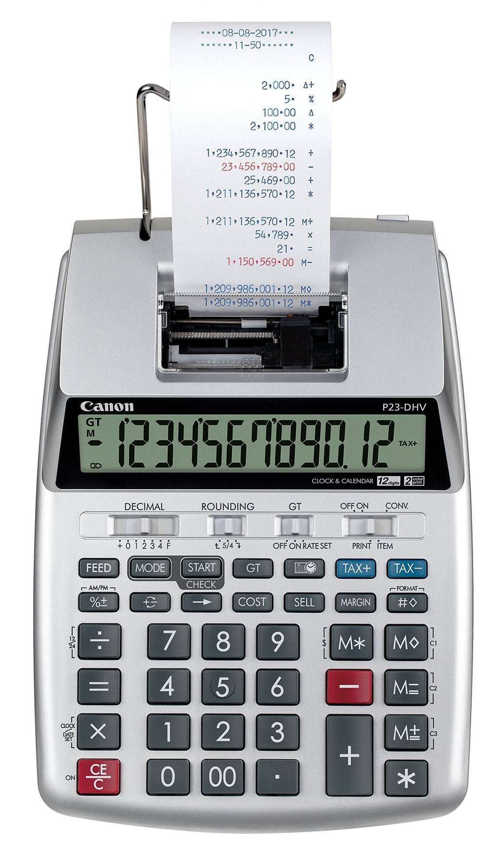  [AUSTRALIA] - Canon P23-DHV-3 Printing Calculator with Double Check Function, Tax Calculation and Currency Conversion 1 PK