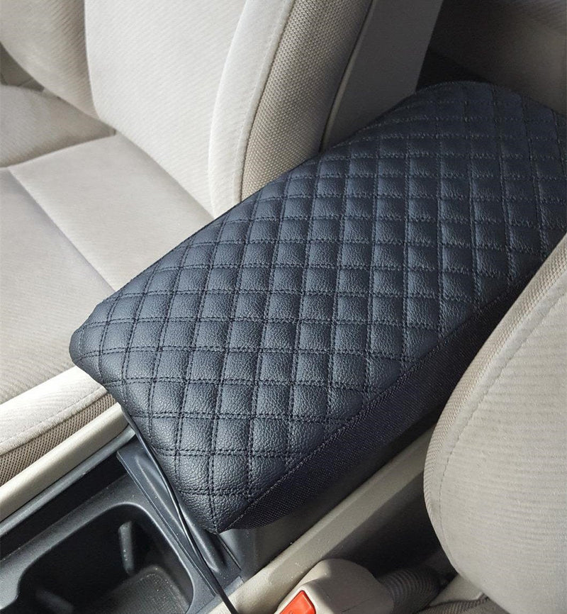  [AUSTRALIA] - Leather Center Console Lid Armrest Cover Protector Decoration for Nissan Maxima 2008-2014 Black