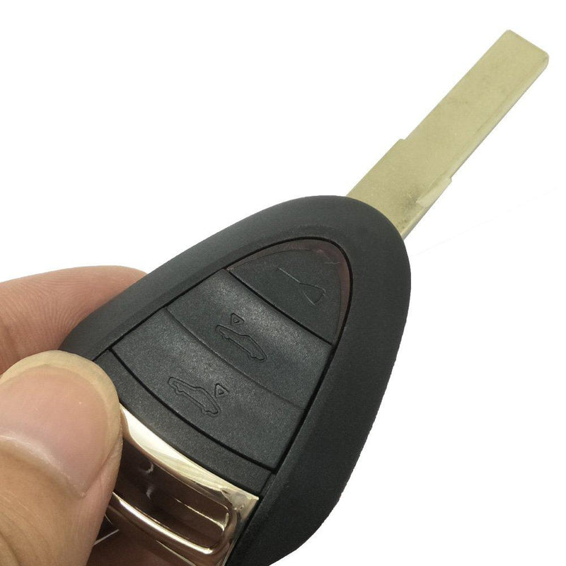 Replacement Keyless Entry Remote Car Key Fob Shell Case for Porsche Cayman 911 Boxster Carrera GT (Black) Black - LeoForward Australia