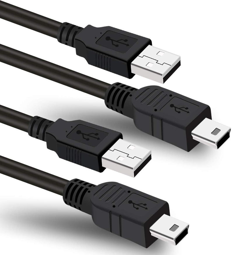  [AUSTRALIA] - 2-Pack 6FT USB Charger Power Cord for Garmin GPS Navigator Nuvi 57 52lm 55lmt 57lm 67lm 2557lmt 2589lmt 2599lmthd 2639lmt 2689lmt 40lm 255w 200 57LM C255 2539LMT 2597LMT Dashcam Gpsmap Charging Cable