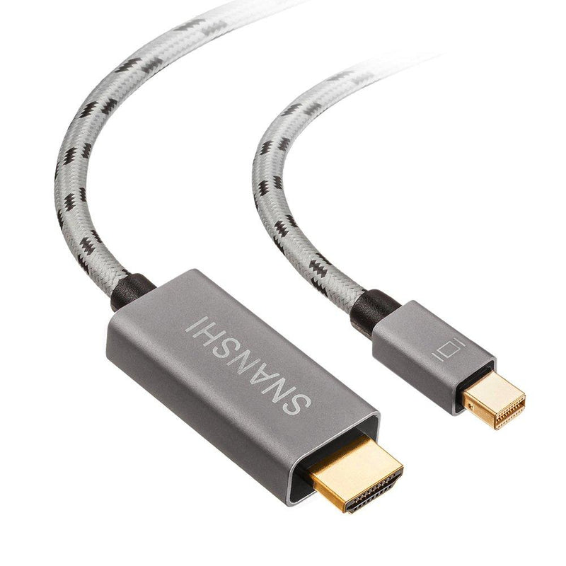  [AUSTRALIA] - Thunderbolt to HDMI, SNANSHI Mini DisplayPort to HDMI Thunderbolt to HDMI Cable 6ft for Surface Pro/Laptop/Book/Dock, MacBook, Projector Monitor Grey 6ft