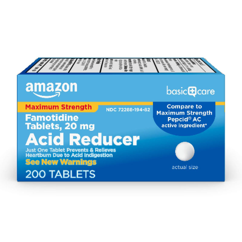 Amazon Basic Care Maximum Strength Famotidine Tablets, White, 200 Count 200 Count (Pack of 1) - LeoForward Australia