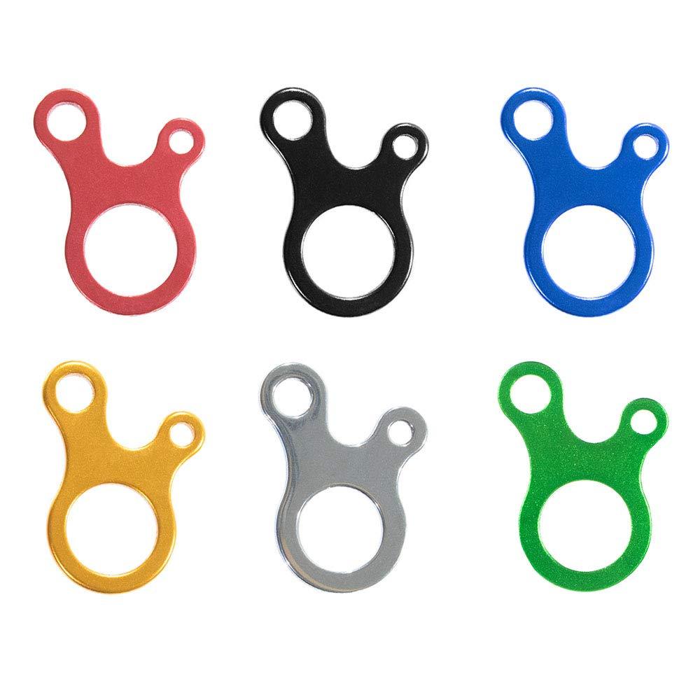  [AUSTRALIA] - West Coast Paracord 3 Hole Tensioner Guyline Adjuster with a Figure 9 Descender Ring 3 Hole Connector- Tie Down, Tent, Shade, Canopy, Camping, Hiking, Backpacking (Blue, 6 Pack) Blue