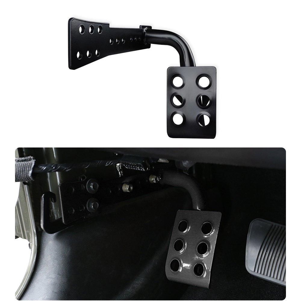  [AUSTRALIA] - JeCar Steel Dead Pedal Left Side Foot Rest for Jeep Wrangler JK Unlimited 2007-2018 Rubicon Sahara X Off Road Sport Accessories (Black)