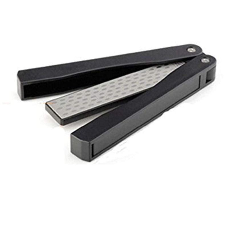  [AUSTRALIA] - Portable Knife Sharpening Stone KangTeer 5" Double Sided Diafold Whetstone 400/600Grit Diamond Sharpener for Outdoor Kitchen Garden