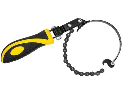  [AUSTRALIA] - Lumax LX-1809 Heavy Duty Chain Type, Adjustable Oil Filter Wrench, 2-1/2" to 4-1/2". Adjustable Filter Wrench That Allows for a Wider Range of Filter Applications.