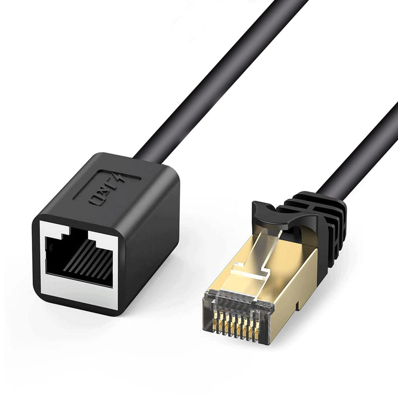  [AUSTRALIA] - J&D Ethernet Extension Cable, Cat 6 Ethernet Extender Cable Adapter (9 Feet) Support Cat6 / Cat5e / Cat5 Standards, RJ45 Cords Shielded Male to Female 9 Feet
