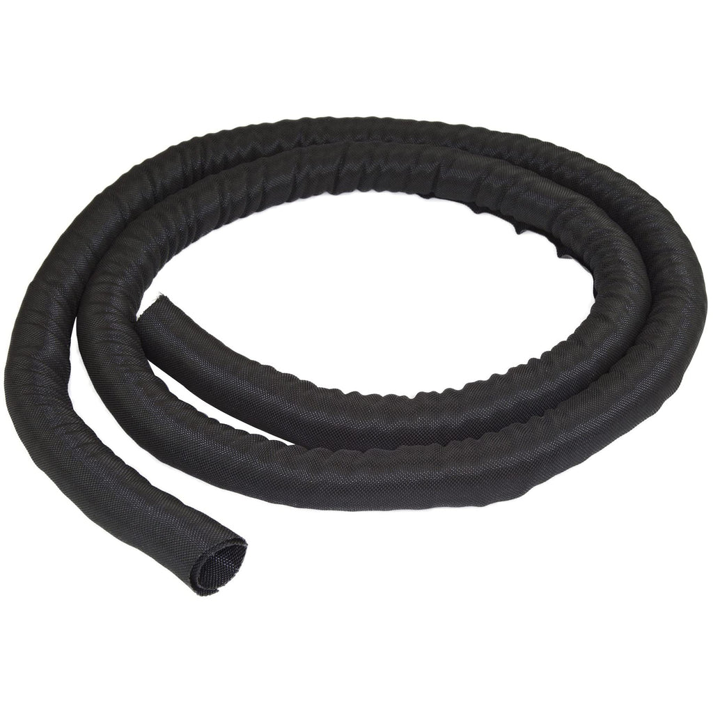  [AUSTRALIA] - StarTech.com 6.5' (2m) Cable Management Sleeve - Flexible Coiled Cable Wrap - 1.0-1.5" dia. Expandable Sleeve - Polyester Cord Manager/Protector/Concealer - Black Trimmable Cable Organizer (WKSTNCM) 1" x 1" x 79.20"