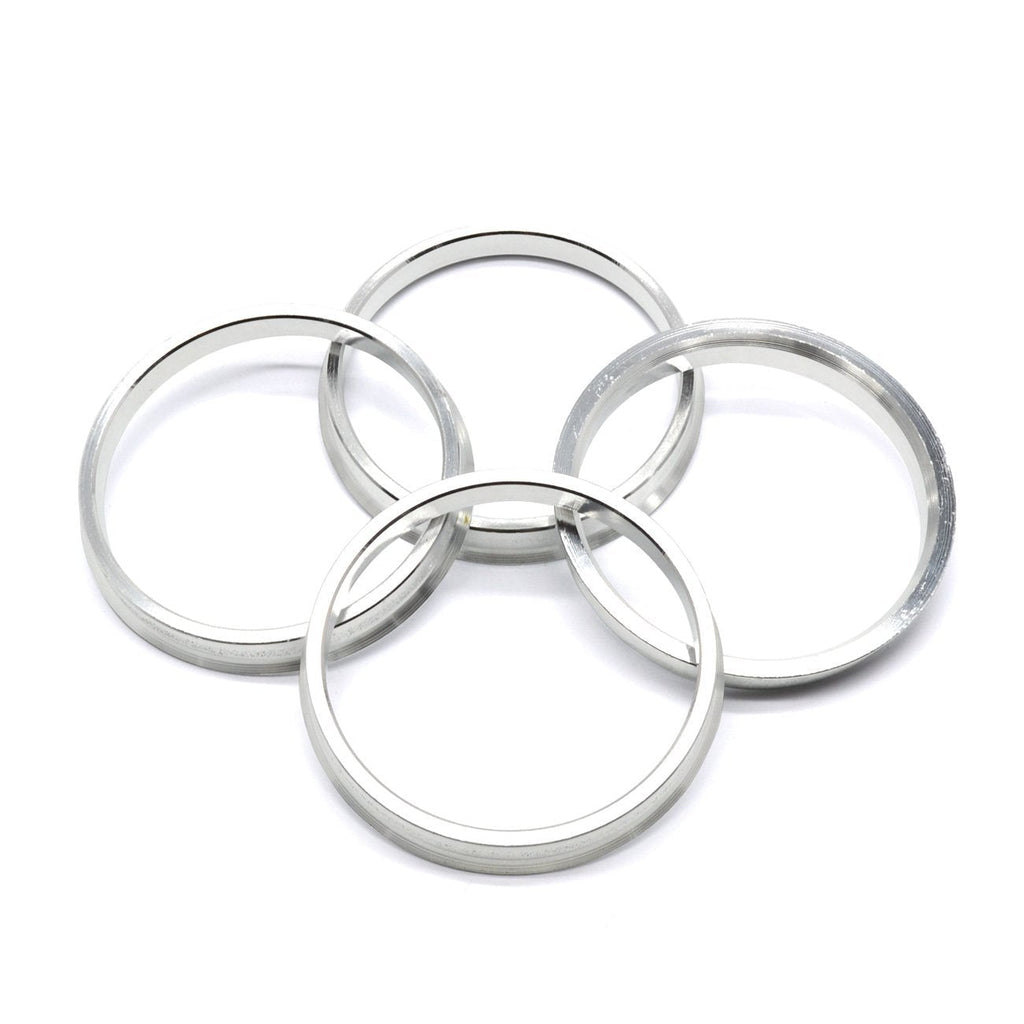 GoldenSunny 73.1mm OD to 66.1mm ID Silver Aluminum Hub Centric Rings - Pack of 4 - LeoForward Australia