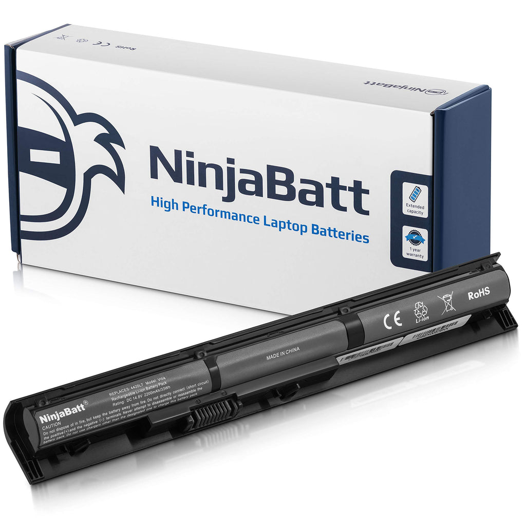  [AUSTRALIA] - NinjaBatt Battery for HP 756743-001 V104 VI04 756744-001 756478-422 756478-851 756745-001 756479-421 756480-421 ProBook 450 G2 450 G3 440 G2 15-P030NR VI04XL, High Performance [4 Cells/2200mAh]