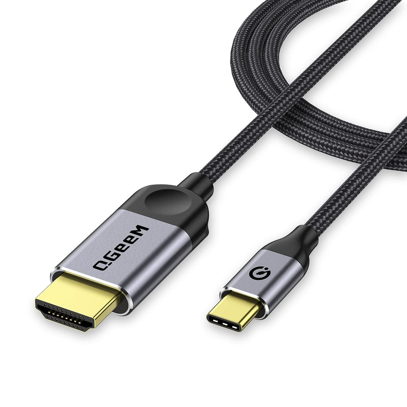 USB C to HDMI Cable Adapter 6ft 4K,QGeeM USB Type C to HDMI Cable Thunderbolt 3 Compatible with MacBook Pro 2017-2020 IPad pro,Samsung S9 S10,Surface Book 2,Dell XPS 13/15,Pixelbook More (6ft) - LeoForward Australia