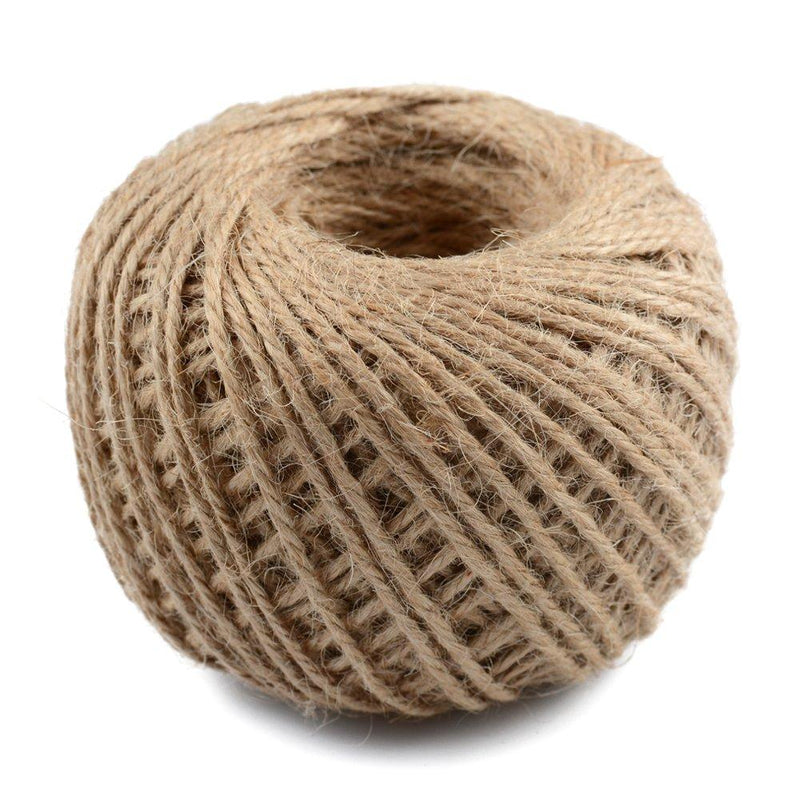  [AUSTRALIA] - 328 Feet Natural Jute Twine 3 Ply Gift Wrapping String DIY Rope Garden Twine Cord for Arts Crafts and Gardening Applications