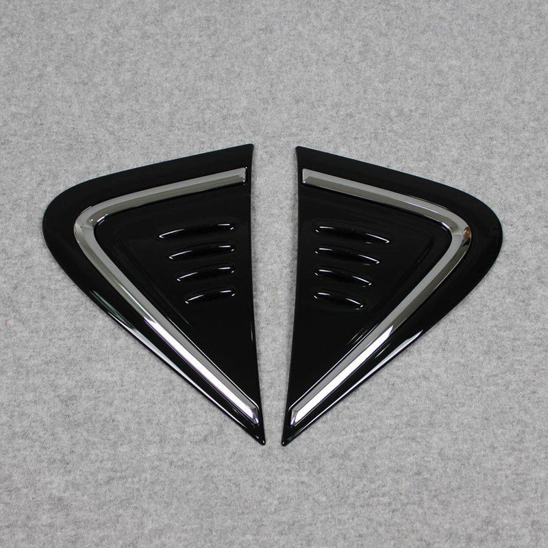  [AUSTRALIA] - Rqing For Toyota C-HR CHR 2017 2018 2019 2020 Chrome Front Side Fender Vents Air Outlet Cover Trim (Black) Black