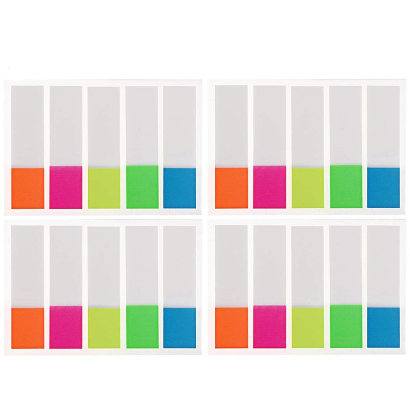  [AUSTRALIA] - 400 Pieces Page Markers, Sticky Note Tabs, Neon Colors Adhesive Page Index Tabs Flags for Reading, Studying, Office, School