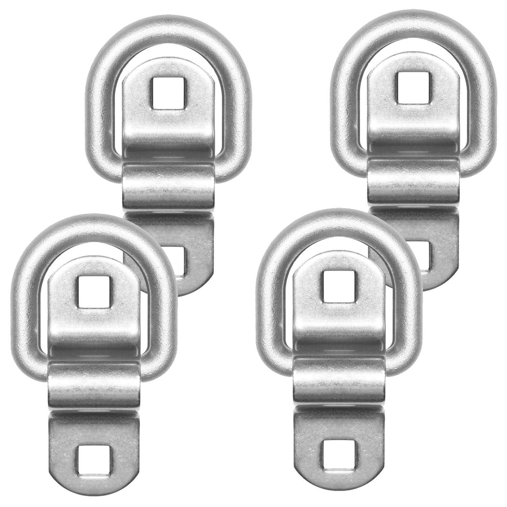  [AUSTRALIA] - Sierra Pacific Engineering Stainless Steel Tie Down, Surface Mount D-Ring 6,000 lb. Capacity Tiedowns 4-Pack 4 Pack