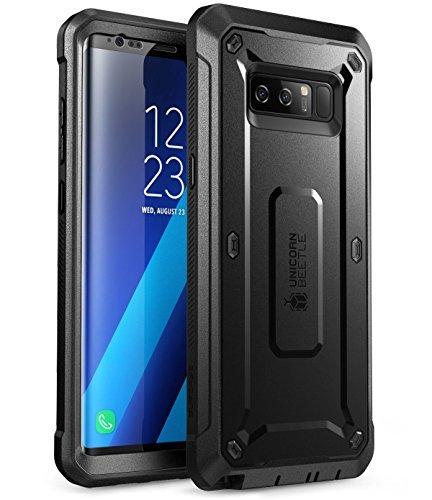  [AUSTRALIA] - SUPCASE Unicorn Beetle Shield Series Case Designed for Galaxy Note 8, with Built-in Screen Protector Full-Body Rugged Holster Case for Galaxy Note 8 (2017 Release) (Black) Black/Black