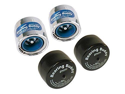  [AUSTRALIA] - Bearing Buddy Chrome Bearing Protectors with Auto Check With Bras - Pair - 1.980" Diameter