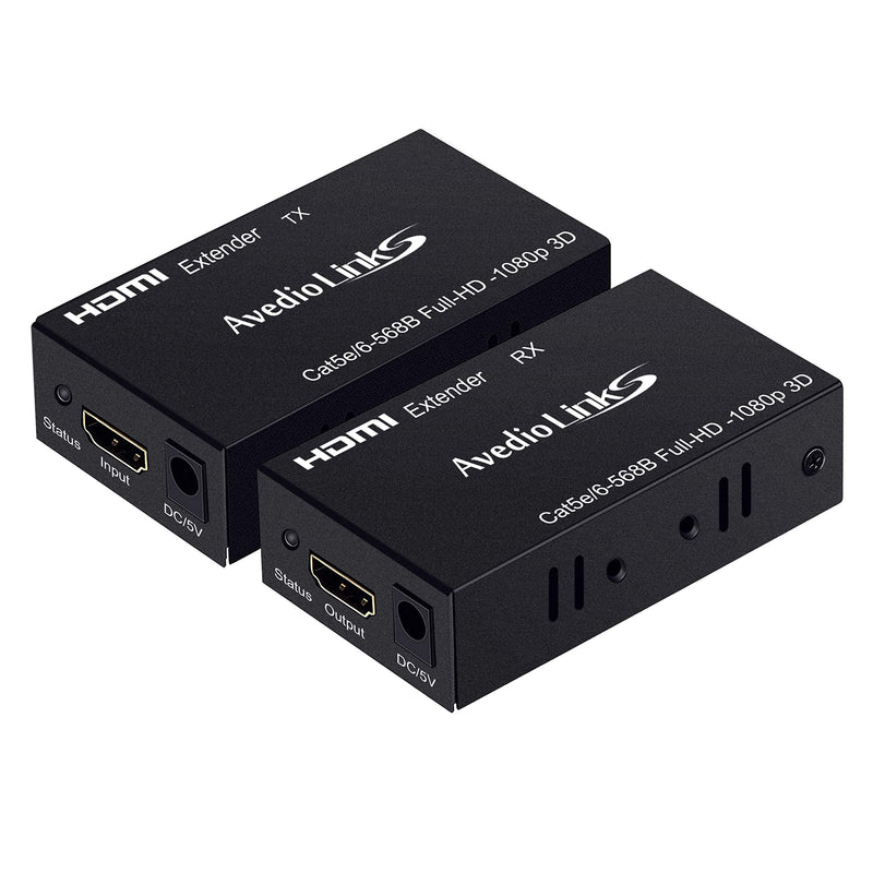  [AUSTRALIA] - 196ft/60m HDMI Extender, avedio links HDMI Extender Over Cat 5e/6/7, Digital HDMI Ethernet Extender Adapter Support Full HD 1080P 3D, EDID Copy, Deep Color, Compatible with Fire Stick, Roku, Blue-ray HDMI Extender 60m