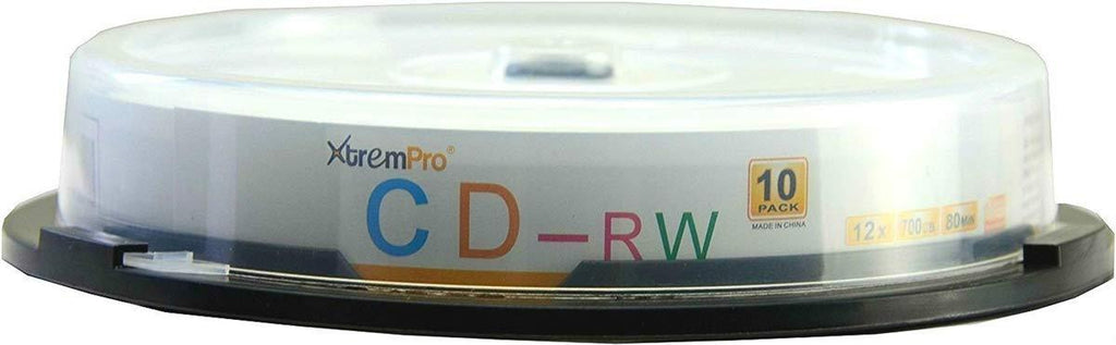 XtremPro CD-RW 12X 700MB 80min Recordable Cd 10 Pack Blank Discs in Spindle - 11041 - LeoForward Australia