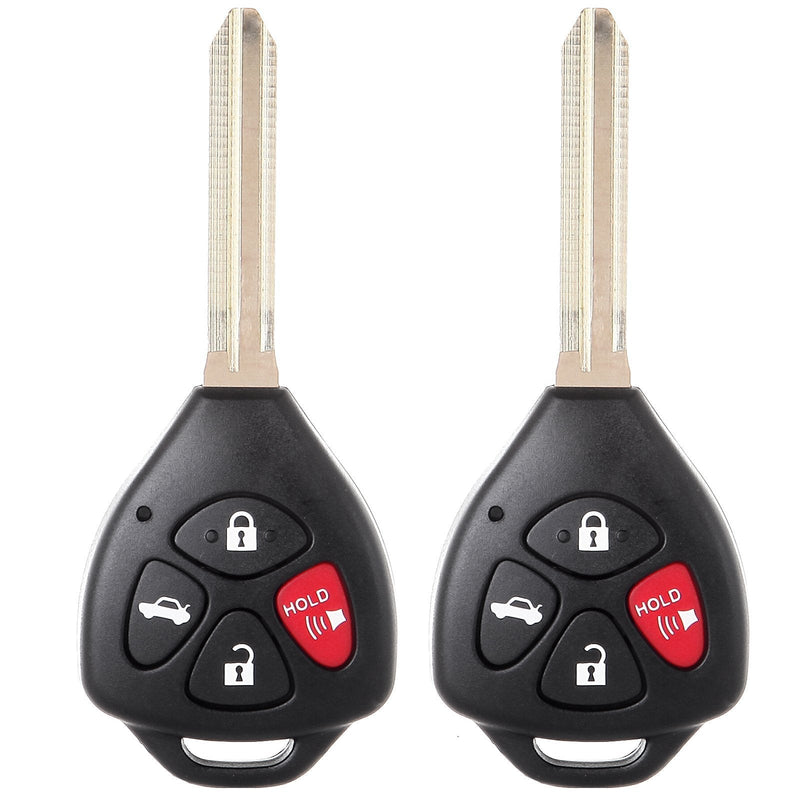  [AUSTRALIA] - ECCPP Replacement Uncut Keyless Entry Remote Key Fob fits for 08-2012 Toyota Scion xB/ 06-2010 Toyota RAV4 HYQ12BBY (2X)