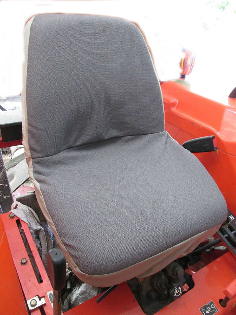  [AUSTRALIA] - Durafit Seat Covers, KU01 Gray Kubota Seat Covers for Tractor L2800,L3400,L4300,L4400, in Gray Velour. 3 Pack