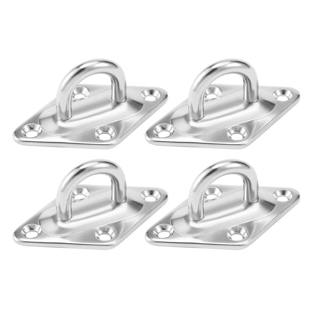  [AUSTRALIA] - uxcell 316 Stainless Steel 6mm Thick Ring Sail Shade Diamond Pad Eye Boat Rigging 4pcs