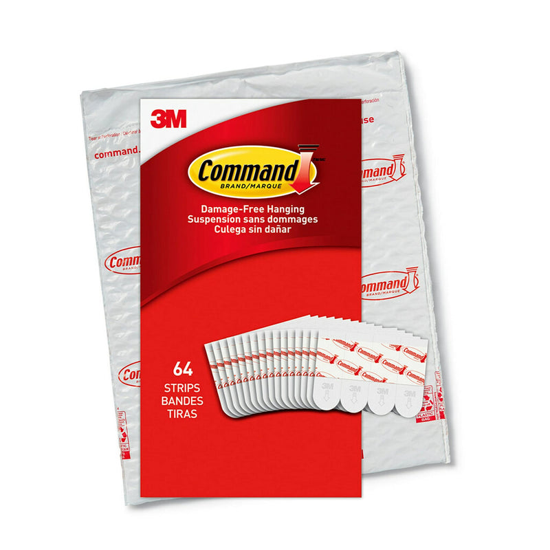 Command Small Refill Replacement Strips, White, 64-Strips - Easy to Open Packaging 64 Refill Strips - LeoForward Australia
