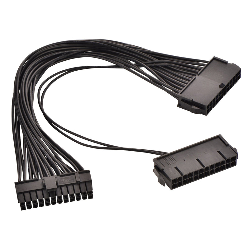  [AUSTRALIA] - Optimal Shop 24 Pin Main Second Dual PSU ATX Power Supply Motherboard Adapter Cable