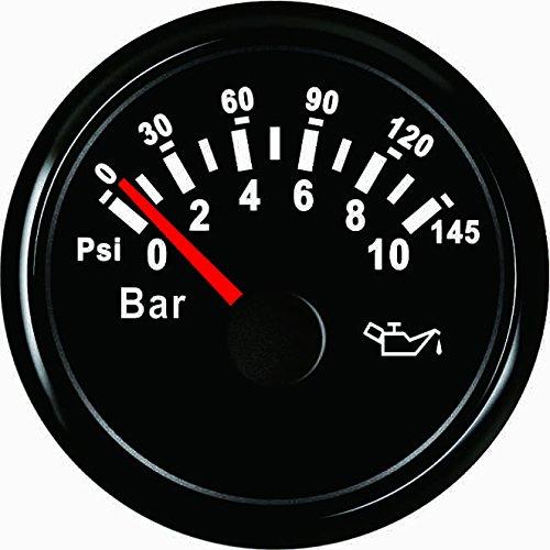  [AUSTRALIA] - ELING Oil Pressure Gauge Meter 0-10bar 0-145Psi 52mm(2") 12V/24V with Backlight