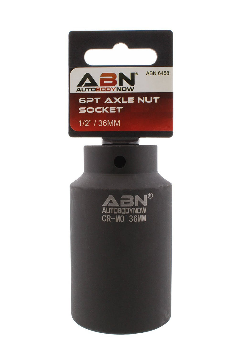  [AUSTRALIA] - ABN Axle Nut Socket, 36mm, 1/2in Drive, 6 Point – Universal for All Vehicle 6pt Installation, Removal, Repair 36