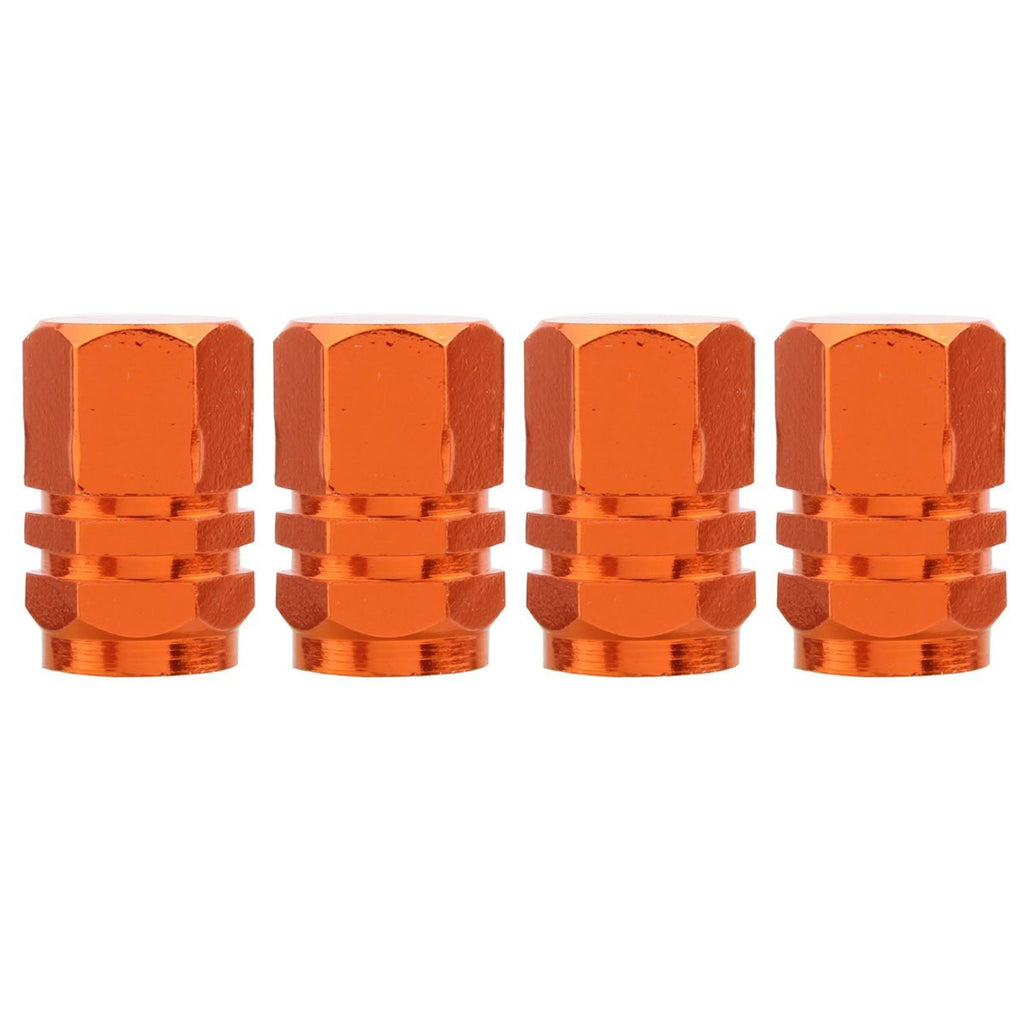 TOMALL Orange Hexagon Style Wheel Tyre Valve Stem Caps for Jeep SUV 4WD Rims Dust Cover - LeoForward Australia