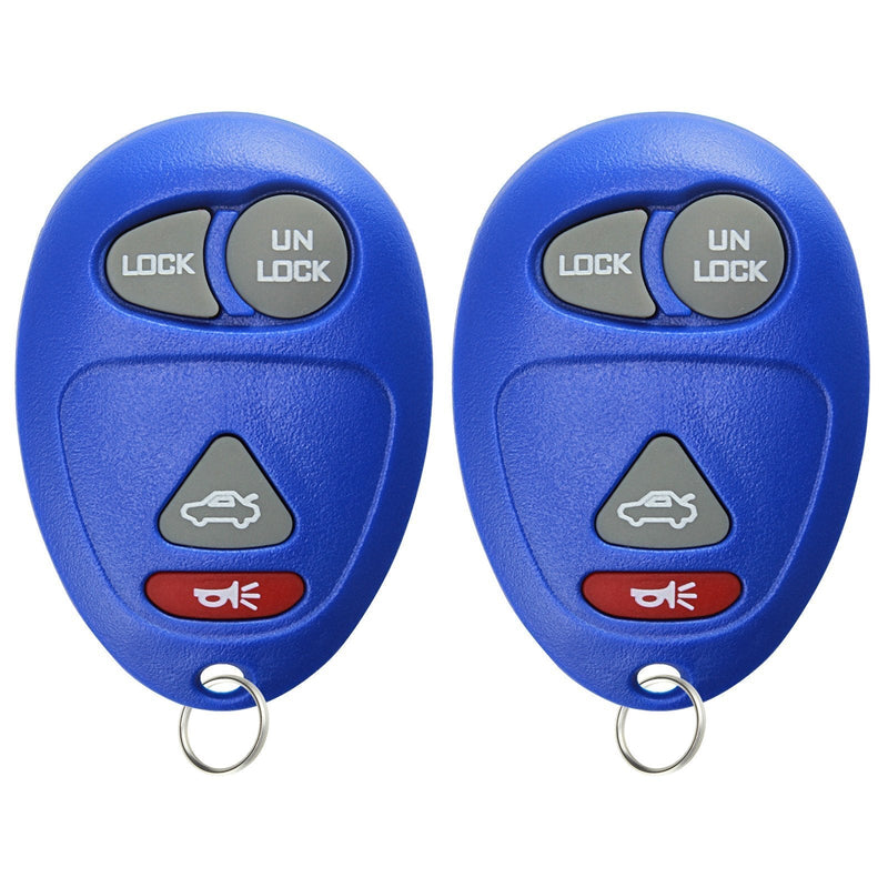  [AUSTRALIA] - KeylessOption Keyless Entry Remote Control Car Key Fob Replacement for L2C0007T -Blue (Pack of 2) Blue