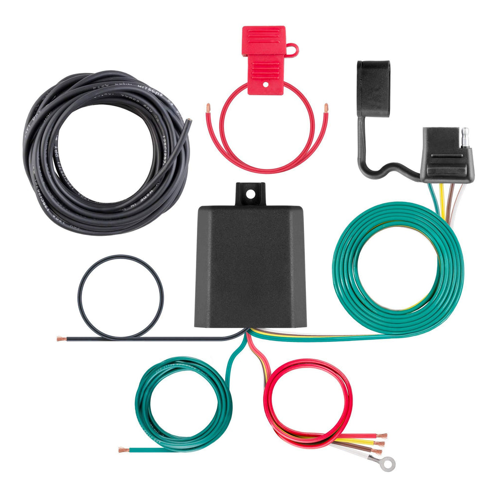  [AUSTRALIA] - CURT 59496 Weather-Resistant Powered 3-to-2-Wire Splice-in Trailer Tail Light Converter Kit, 4-Pin Wiring Harness