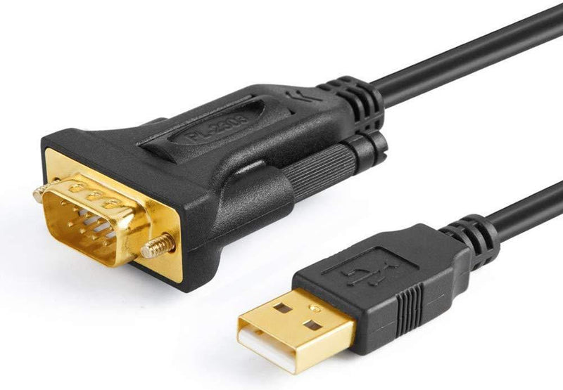 CableCreation 3.3 Feet USB to RS232 Serial Cable with Prolific PL2303 Chip, DB9 Adapter for Windows 10, 8.1, 8,7, Vista, XP, Linux, Mac OS X, 1M /Black 3.3ft/1-pack - LeoForward Australia