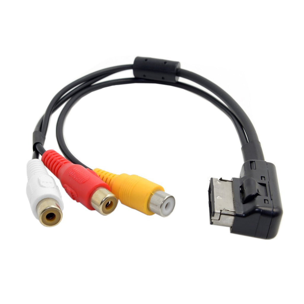 Cablecc AMI MMI to 3 RCA Audio Video Cable Female DVD Video and Audio Input Cable for Audi A1 A7 A8 VW Car - LeoForward Australia