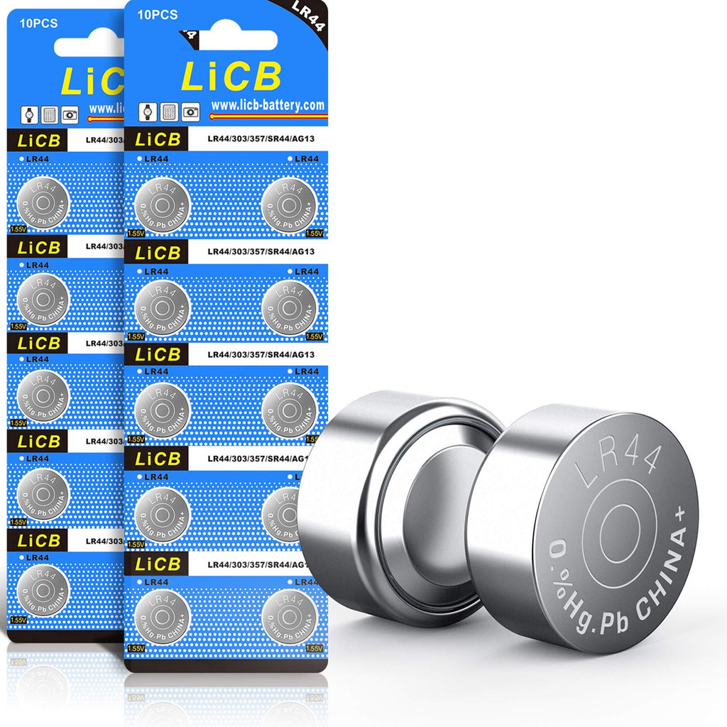 LiCB 20 Pack LR44 AG13 357 303 SR44 Battery 1.5V Button Coin Cell Batteries - LeoForward Australia