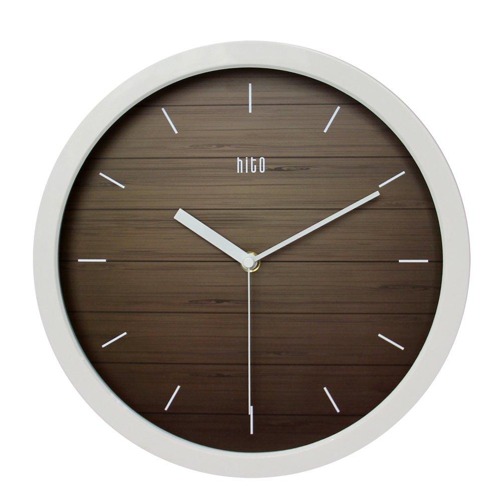 HITO Silent Wall Clock Non Ticking 12 inch Excellent Accurate Sweep Movement, Modern Decorative for Kitchen, Living Room, Bathroom, Bedroom, Office (A whiteframe) A Whiteframe - LeoForward Australia
